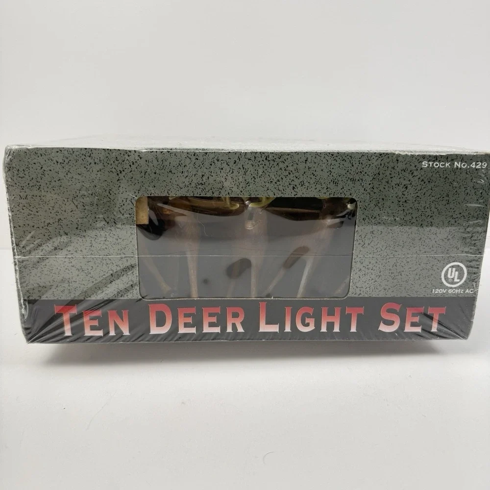 Rivers Edge Deer Light String Set 10 Piece‎ Buck Christmas Hunting Cabin Camp